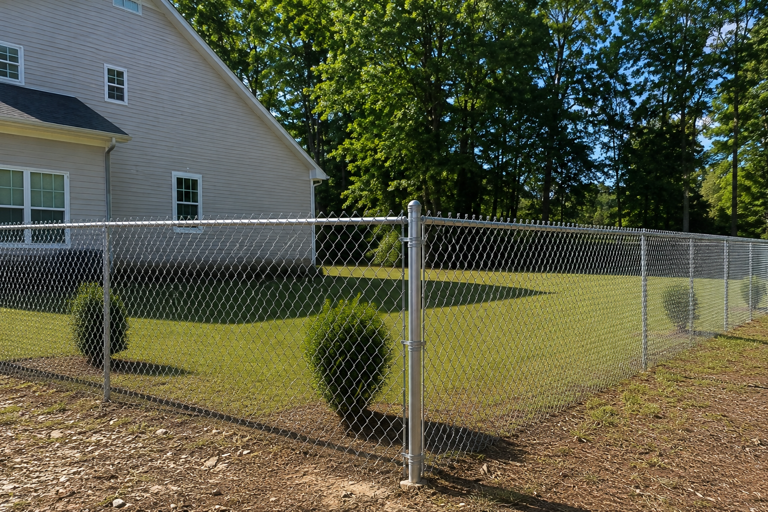 Chain link fence installed by Ground Hog Fencing — example 2