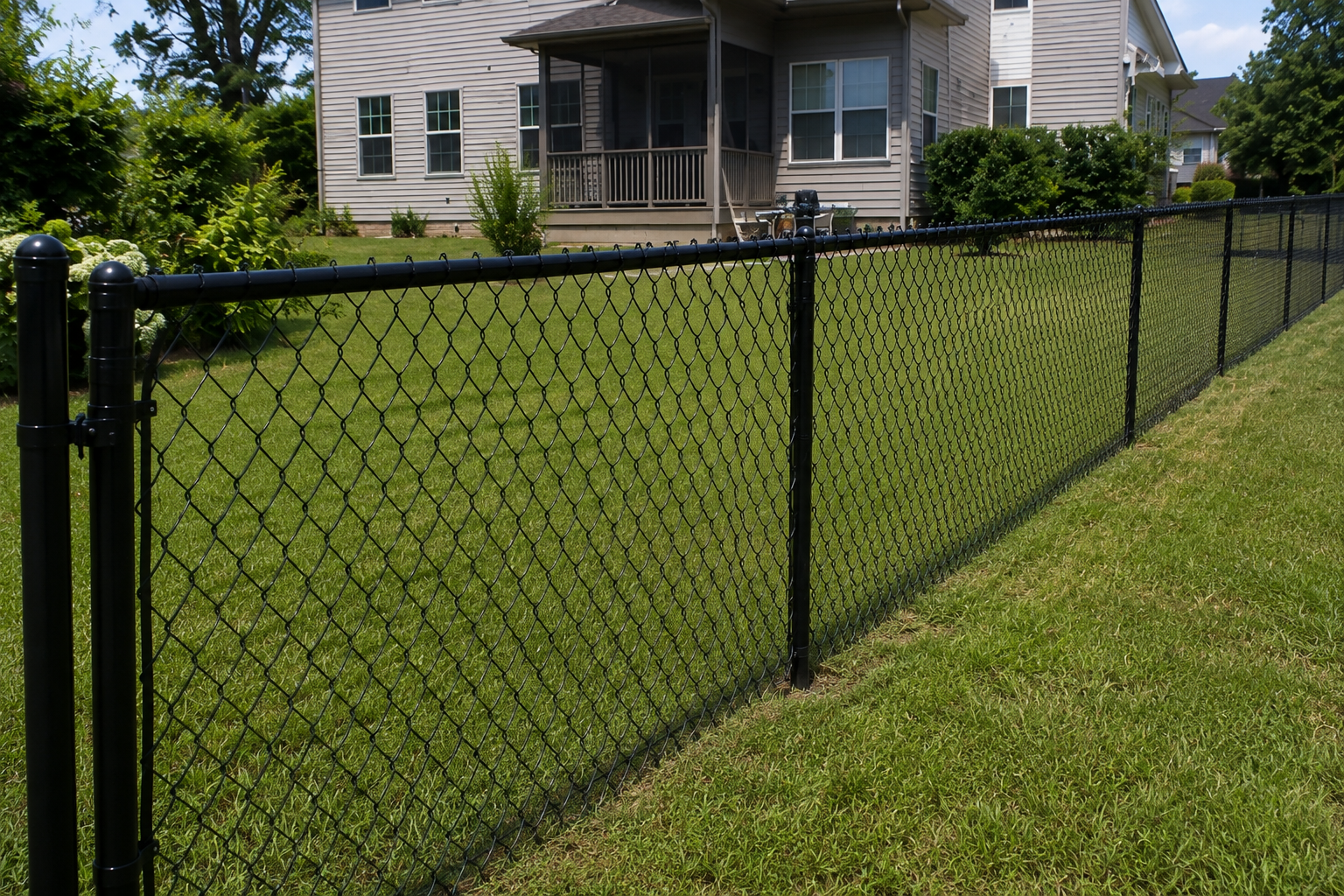 Chain link fence installed by Ground Hog Fencing — example 7