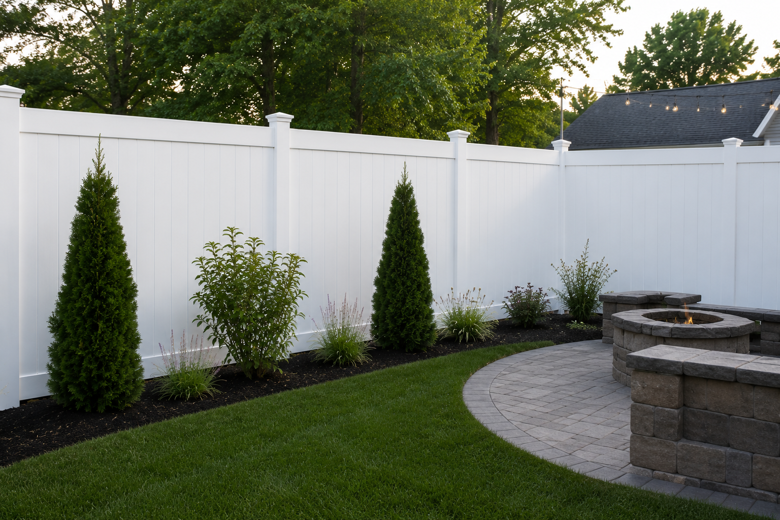 Vinyl fence installed by Ground Hog Fencing — example 2