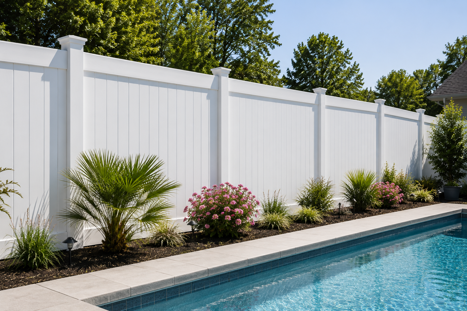 Vinyl fence installed by Ground Hog Fencing — example 3