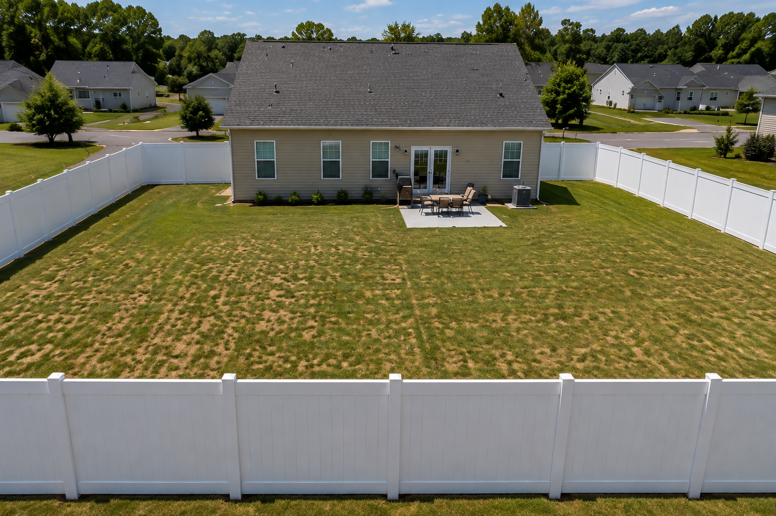 Vinyl fence installed by Ground Hog Fencing — example 4