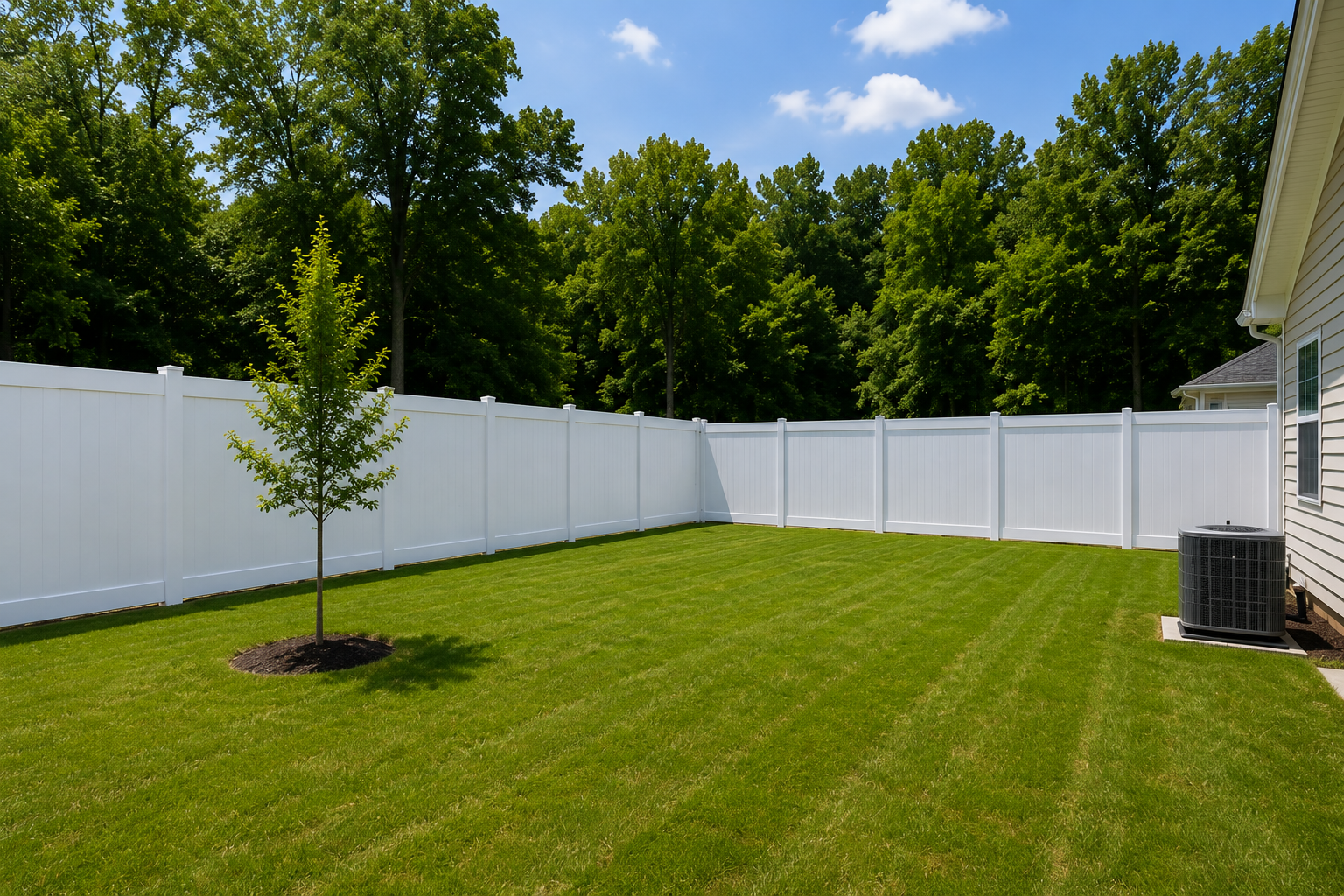 Vinyl fence installed by Ground Hog Fencing — example 7
