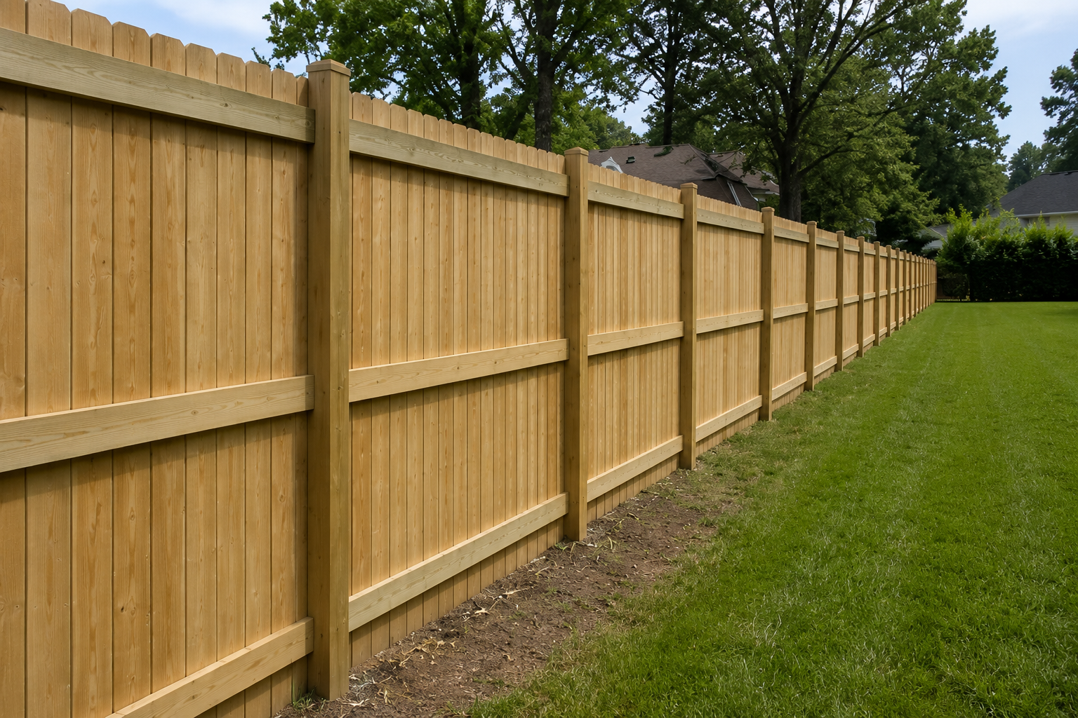 Wood fence installed by Ground Hog Fencing — example 3