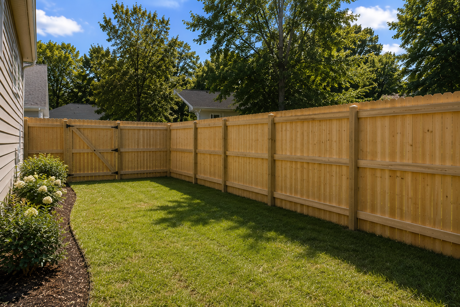 Wood fence installed by Ground Hog Fencing — example 7
